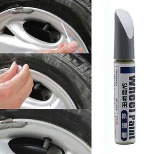Alloy Wheel Touch Up Pen Repair Paint w/ Brush Curbing Scratch Maker Tool Riu - Picture 1 of 12