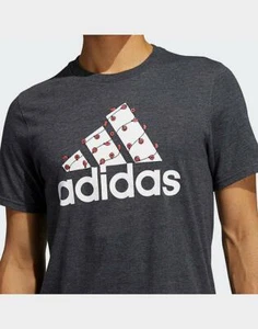 NWT ADIDAS MENS  HB4864 HOLIDAY LIGHTS AMPLIFIER D GREY/WHITE/RED/GREEN TOP TEE - Picture 1 of 2