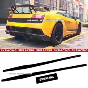 Se adapta a Lamborghini Gallardo 550 560 570 faldas laterales negras brillantes falda lateral labio escalonado - Imagen 1 de 12