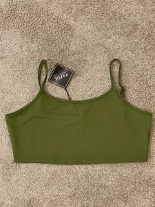 Zaful Crop Tank Top Camisole Adjustable Straps Olive Green Womens Size 8 NWT - Picture 1 of 12