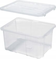 Plastikowe pudełka do przechowywania pudełka pokrywki uchwyty pojemnik na żywność dom kuchnia biuro pudełko Wielka Brytania