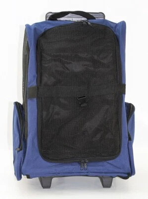 PETCOMER Pet Carrier Dog Rolling BackPack Travel Airline Wheel Luggage Bag