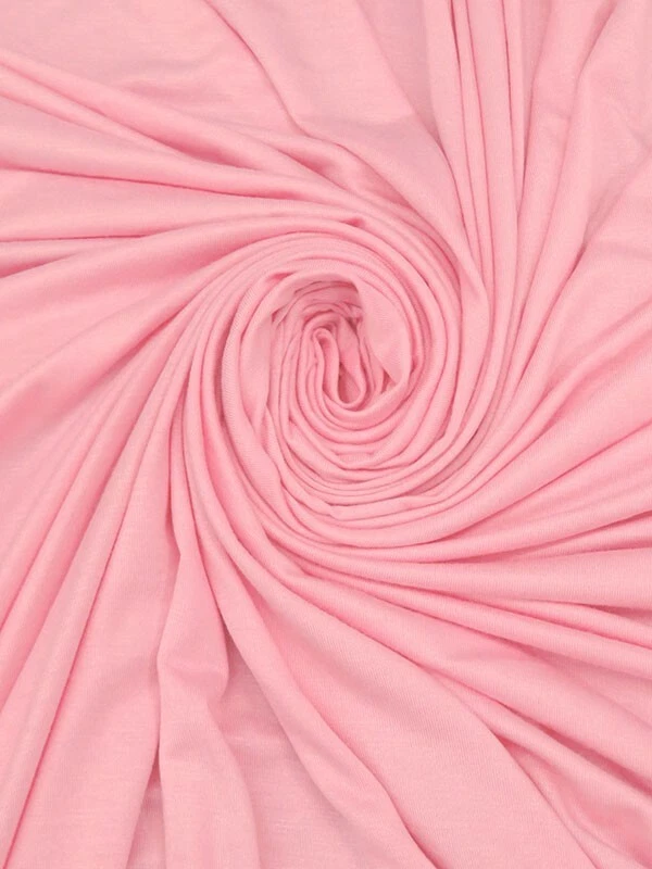 Bubblegum Pink  Rayon   Solid  Jersey Knit Sportswear By the Yard  - Image 1 of 1