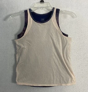 Athleta Girl Tank Top Double Layer XL 14 Cosmic Pink 589470 Fits XS Women's - Picture 1 of 14