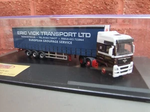 Oxford Diecast MAN TGX Curtainside - Eric Vick Transport 1:76 Scale BOXED - Picture 1 of 3