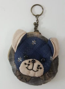 Keyring and Purse Mini Dog Fabric Hand sewing charm Animal Keyring Cute Souvenir - Picture 1 of 2