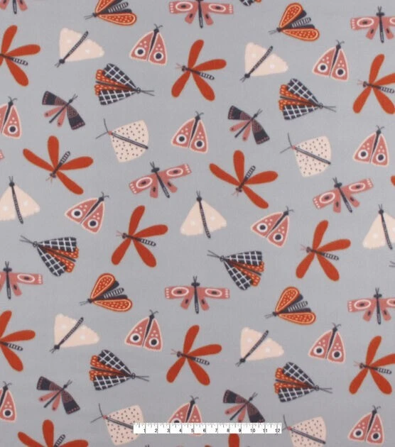 Polillas en tela polar gris ventisca - 1,5 yardas x 58" NUEVO Foto 1 de 1