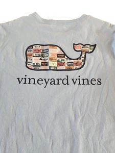 Camiseta Vineyard Vines Manga Larga Rosa Ballena Matrícula Talla L - Azul Claro - Imagen 1 de 12