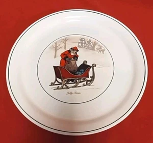 HALLMARK 12" Round Christmas Platter "Jolly Times" "What is is Santa's bag?" VTG - Picture 1 of 7
