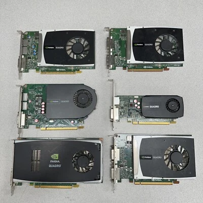 Lot of 6 NVIDIA Quadro Graphics Cards 2000, 2000D, K600, FX 1800 - Image 1 of 4