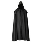 Gothic Men's Long Hooded Cloak Medieval Warrior Cloak Halloween Costume Cloak