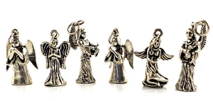 Sterling Silver Findings Jewelry Crafts Charms Lot Vintage Angel Religious Pray - Picture 1 of 6