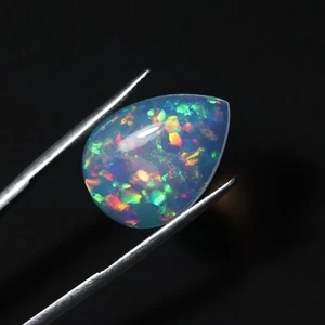 9 Carat 21.9x15.9 MM Natural AAAA Rainbow Fire Ethiopian Welo Opal Pear Shape - Picture 1 of 14