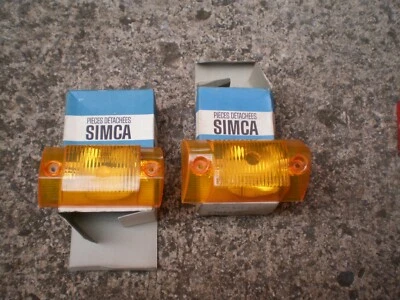 SIMCA 1300/1500 PAIR OF PLASTIC AMBER FRONT INDICATOR LENSES. - Image 1 of 3