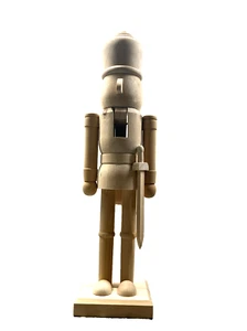 large wooden nutcracker - Ready for painting or stain. - 13" tall x3x3 - Picture 1 of 2