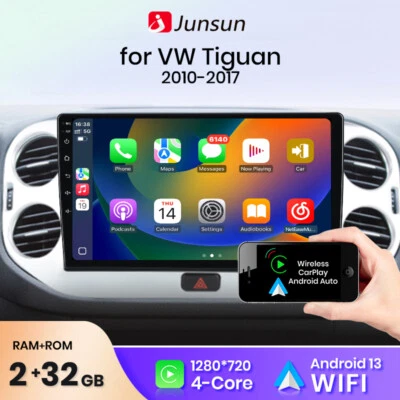 Carplay Für VW Tiguan 5N 07-2016 Android 13 Autoradio GPS Navi WIFI FM USB 2+32G - Bild 1 von 4