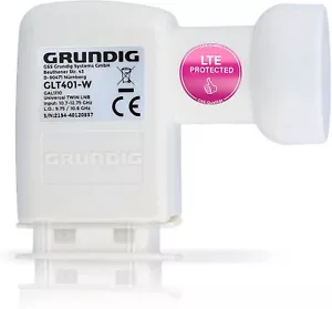 GSS Twin LNB GLT 401 + Aufdrehhilfe - Weiss mit LTE Filter - 2 Teilnehmer - Bild 1 von 8