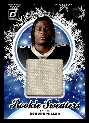 Kendre Miller #HS-KMI Holiday Sweater Patch 2023 Panini Donruss Football Saints - Image 1 of 2