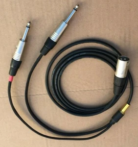1'FT-20FT Mogami Y Cable Neutrik Enchufes XLR-Macho a Doble 6.3mm 1/4 L-R Micrófono de Audio - Imagen 1 de 5