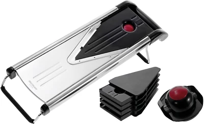 Mandolina Con 5 Lame, Lame in Acciaio Inox, V-Plus, Nero/Argento/Rosso, 11302260 - Immagine 1 di 4