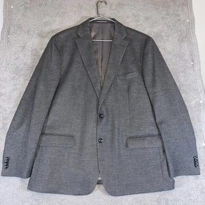 Tommy Hilfiger Men’s 48R Gray Blazer Sport Coat Double Vent 2 Button Jacket EUC - Picture 1 of 10