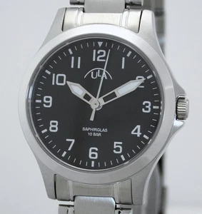 ULA STEEL / SAPHIRGLAS Damenuhr 10 ATM WR gut lesbar Leuchtzeiger UVP 59,90 EUR - Picture 1 of 4