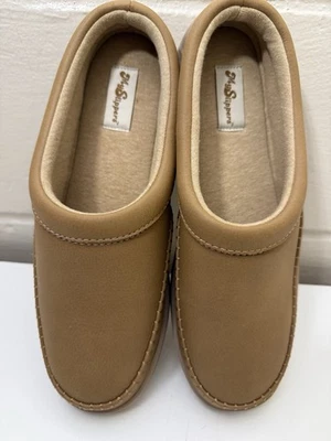 Zapatillas My Pillow para mujer mocasines de cuero tostado suelas de exterior talla 10 nuevas sin etiquetas Foto 1 de 4