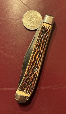 Vintage Colonial Prov. U.S.A. Single Blade Dog Leg Jack Knife  - Image 1 of 4