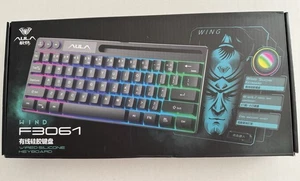 AULA F3061 White RGB Backlit 61 Keys Wired Membrane Gaming Keyboard USB... - Picture 1 of 3