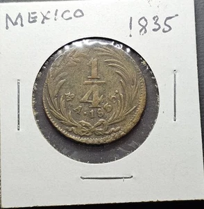 1835 Mexico 1/4 Real, "Quarto/Quartilla" KM# 358 Mo - Picture 1 of 9