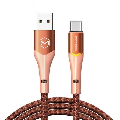 Unbreakable Braided LED Fast Charging Cable USB C Mcdodo For Type C/iPhone Nylon - Image 1 of 4