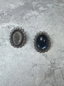 Pendientes Cabujón Azul Cobre Vintage Falta Piedra G57 - Imagen 1 de 11