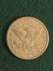 1883 USA Gold Half Eagle 5 Dollar USA Münze 5 Dollars - Bild 1 von 5