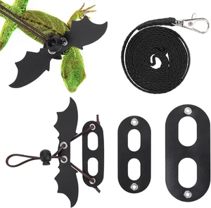 Bearded Dragon Harness and Leash, 3 Pcs Adjustable Lizard Leashes, Soft Leather  - Picture 1 of 12