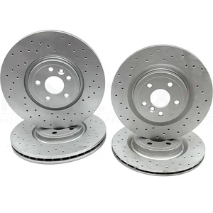 FOR JAGUAR XE XF R DYNAMIC R SPORT DRILLED FRONT REAR BRAKE DISCS 350mm 325mm - Picture 1 of 13