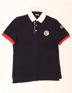 NAPAPIJRI Herren Grafik Rugby Poloshirt Medium Navy Blau Baumwolle AM18 - Bild 1 von 4