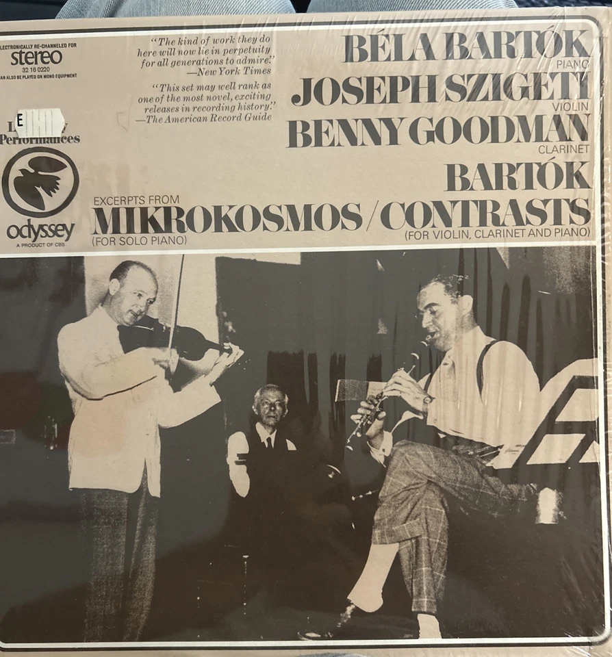 BELA BARTOK SZIGETI BENNY GOODMAN MIKROKOSMOS CONTRASTS PIANO VIOLIN LP - Image 1 of 3