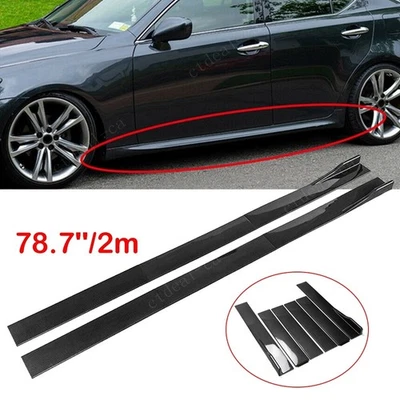 78.7'' Carbon Fiber Side Skirts Rocker Panel For LEXUS IS200T IS250 IS350 IS500 Foto 1 de 4