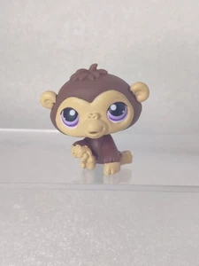 Littlest Pet Shop LPS #359 Vintage Authentic Chimp Monkey Purple Eyes - Bild 1 von 3