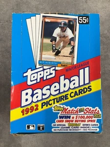 1992 Topps Baseball Wax Box 36 unopened packs NO RESERVE! - Picture 1 of 8