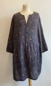 Seasalt Cornwall Field Rose Tunic UK Size 20 Top Drawn Hellebore Granite Floral - Picture 1 of 7