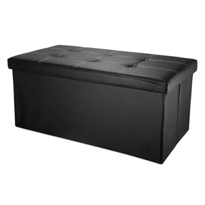 Sitzbank Faltbar 78x38x38cm Sitzhocker Sitzwürfel Stauraum Deckel Kunstleder - Bild 1 von 12