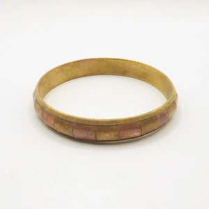 Vtg Copper Brass Bracelet Bangle Handmade 1940s 1950s Collectable Jewelry - Picture 1 of 10
