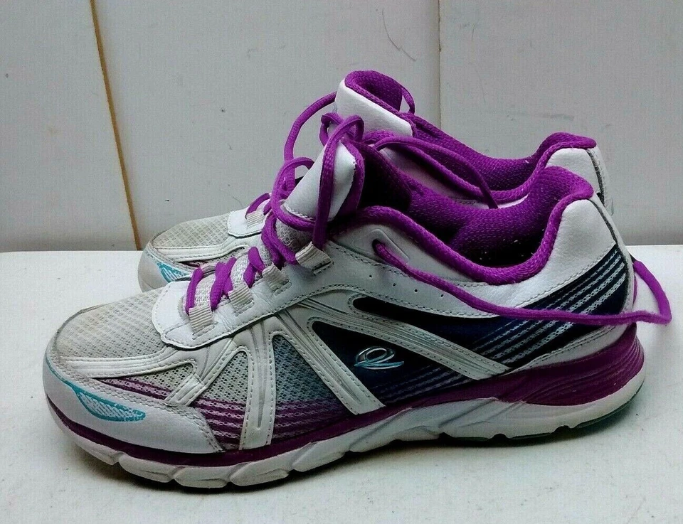 Easy Spirit  8.5W 39.5 White Purple Leather Athletic Sneaker Women Shoes - Image 1 of 4
