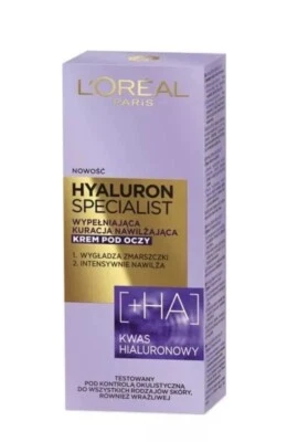 Crema hidratante para ojos L'Oreal Paris Hyaluron Expert replumping 15 ML AUTÉNTICA Foto 1 de 4
