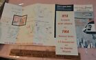 Early 1965 New York Airways NYC Helicopter Foldout Schedule Brochure Aviation