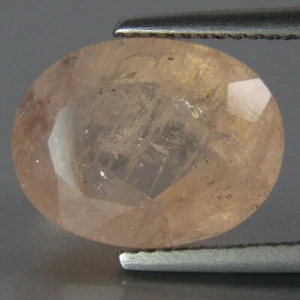 6.55Ct Really Unique 100% Natural Peach Color Morganite 14.2x10.9 Oval Shape - Picture 1 of 3
