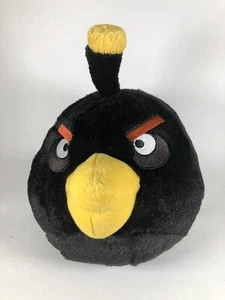 Angry Bird Plush Black Bird Commonwealth 2010 7” No Sound Stuffed Animal Toy  - Picture 1 of 9
