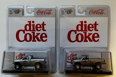 M2 Machines Diet Coke 1998 GMC Sierra 1500 4x4 SquareBody Silver A28 23-15  X2 - Image 1 of 4