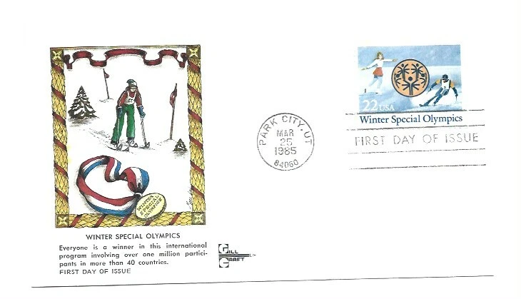 2142 Winter Special Olympics 1985 GillCraft, FDC - Image 1 of 1